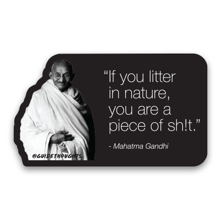 Gandhi Litter Sticker