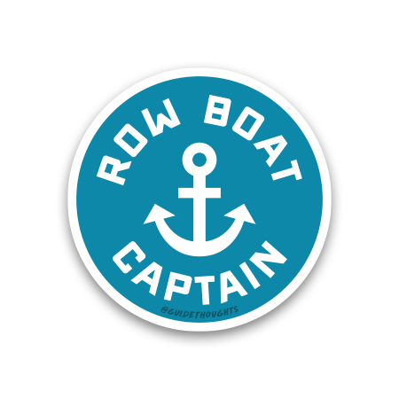 Row Boat Captain Sticker